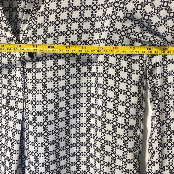 Pleione high low xs black and white blouse - Picture 8 of 9